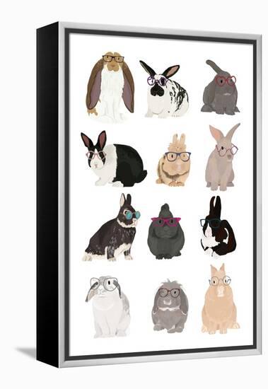 Rabbit Family-Hanna Melin-Framed Stretched Canvas