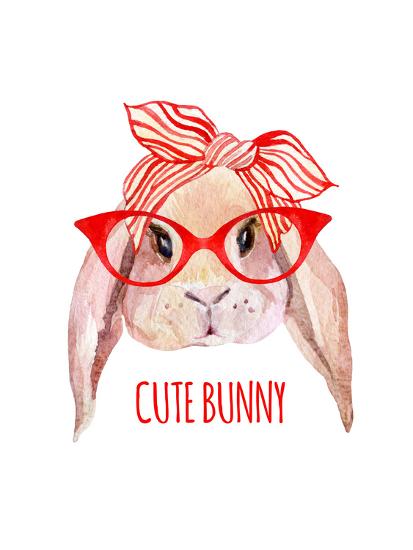 Download 'Rabbit Head in Glasses' Art Print - tanycya | Art.com