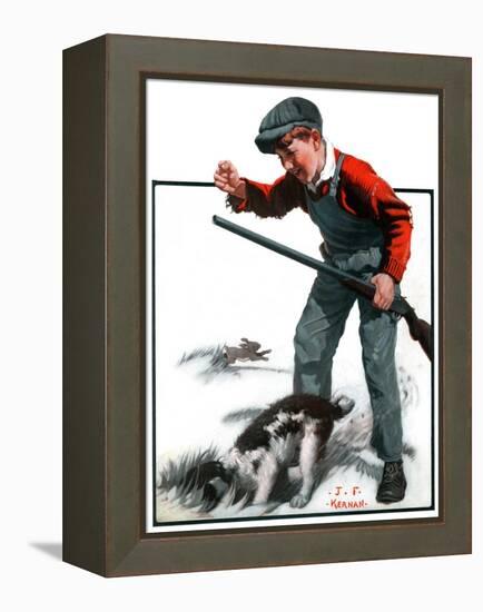 "Rabbit Hunting,"February 2, 1924-J.F. Kernan-Framed Premier Image Canvas