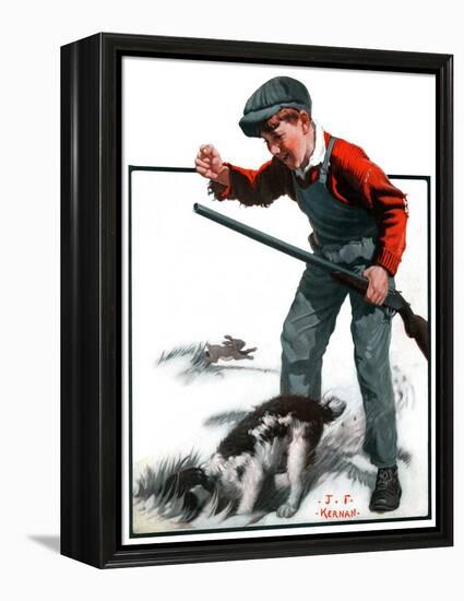 "Rabbit Hunting,"February 2, 1924-J.F. Kernan-Framed Premier Image Canvas