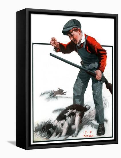 "Rabbit Hunting,"February 2, 1924-J.F. Kernan-Framed Premier Image Canvas