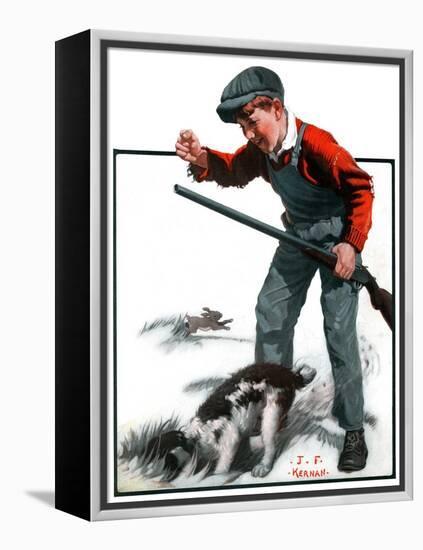 "Rabbit Hunting,"February 2, 1924-J.F. Kernan-Framed Premier Image Canvas