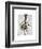 Rabbit in Black White Dress-Fab Funky-Framed Art Print