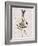 Rabbit in Black White Dress-Fab Funky-Framed Art Print