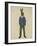 Rabbit in Blue Waistcoat-Fab Funky-Framed Art Print