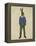 Rabbit in Blue Waistcoat-Fab Funky-Framed Stretched Canvas