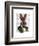 Rabbit in Green Jacket-Fab Funky-Framed Art Print