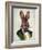 Rabbit in Green Jacket-Fab Funky-Framed Art Print