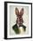 Rabbit in Green Jacket-Fab Funky-Framed Art Print