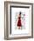 Rabbit in Red Dress-Fab Funky-Framed Art Print