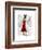 Rabbit in Red Dress-Fab Funky-Framed Art Print