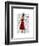 Rabbit in Red Dress-Fab Funky-Framed Art Print