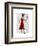 Rabbit in Red Dress-Fab Funky-Framed Art Print