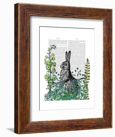 Rabbit in The Garden-Fab Funky-Framed Art Print