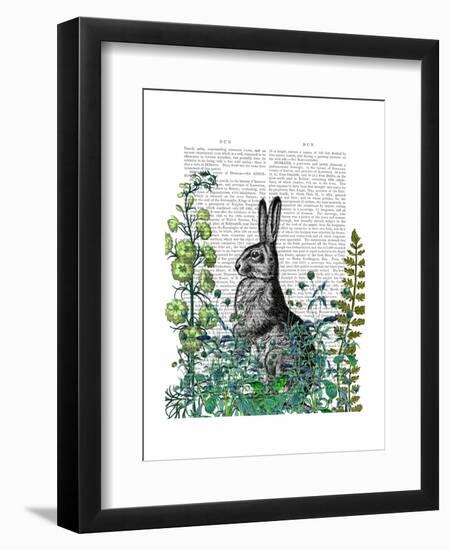 Rabbit in The Garden-Fab Funky-Framed Art Print