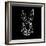 Rabbit on Black-Lisa Kroll-Framed Premium Giclee Print