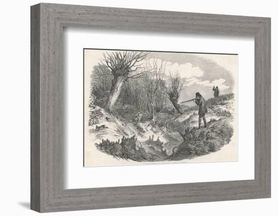 Rabbit Shooting Near Tunbridge Kent-Duncan-Framed Photographic Print