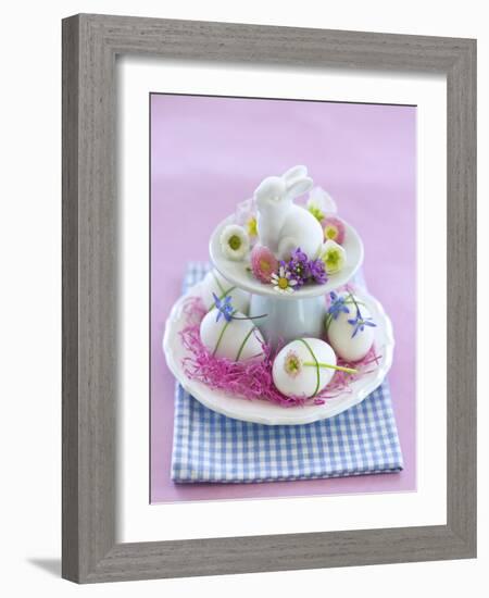 Rabbit ƒtagre, Blossoms, Easter Eggs-C. Nidhoff-Lang-Framed Photographic Print