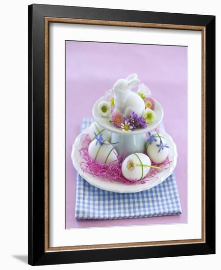 Rabbit ƒtagre, Blossoms, Easter Eggs-C. Nidhoff-Lang-Framed Photographic Print