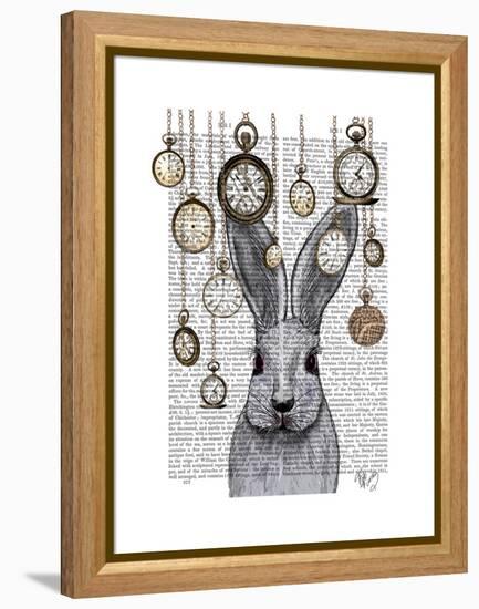 Rabbit Time-Fab Funky-Framed Stretched Canvas