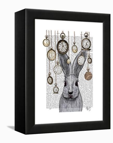 Rabbit Time-Fab Funky-Framed Stretched Canvas