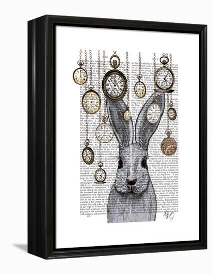 Rabbit Time-Fab Funky-Framed Stretched Canvas