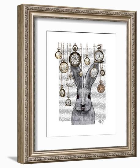 Rabbit Time-Fab Funky-Framed Art Print