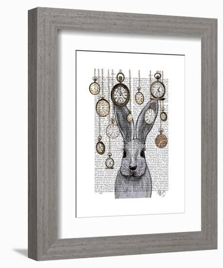 Rabbit Time-Fab Funky-Framed Art Print