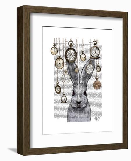 Rabbit Time-Fab Funky-Framed Art Print