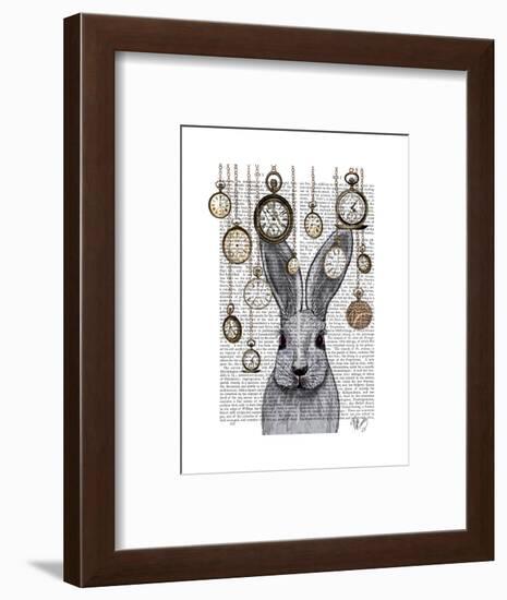 Rabbit Time-Fab Funky-Framed Art Print