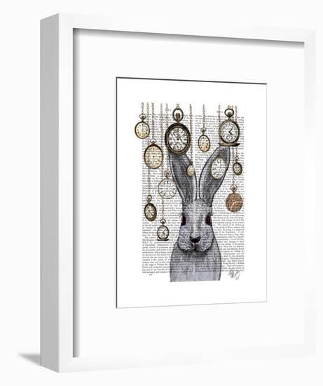 Rabbit Time-Fab Funky-Framed Art Print