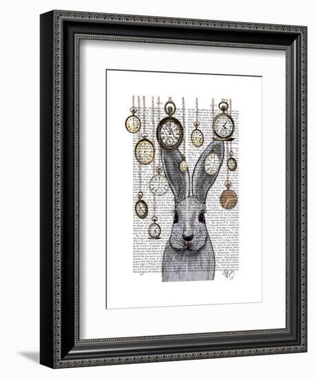 Rabbit Time-Fab Funky-Framed Art Print