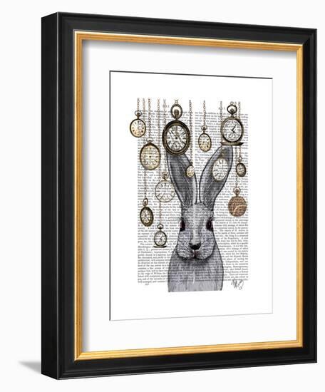 Rabbit Time-Fab Funky-Framed Art Print