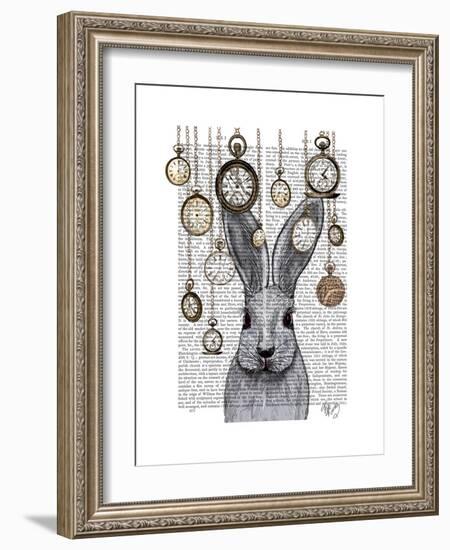 Rabbit Time-Fab Funky-Framed Art Print