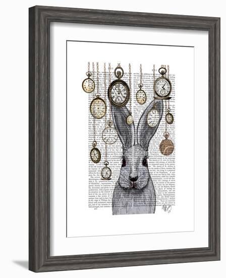 Rabbit Time-Fab Funky-Framed Art Print