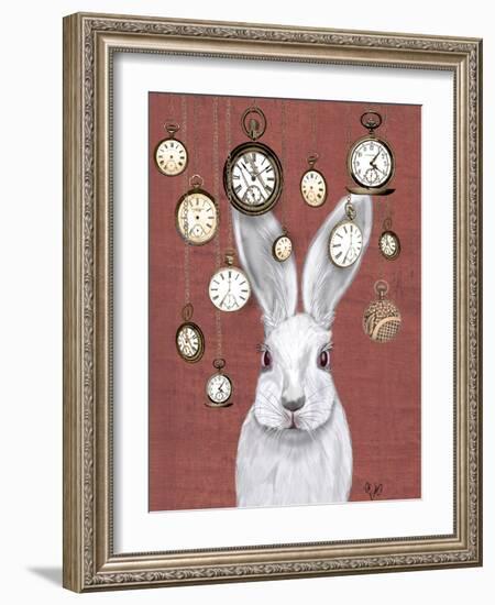 Rabbit Time-Fab Funky-Framed Art Print