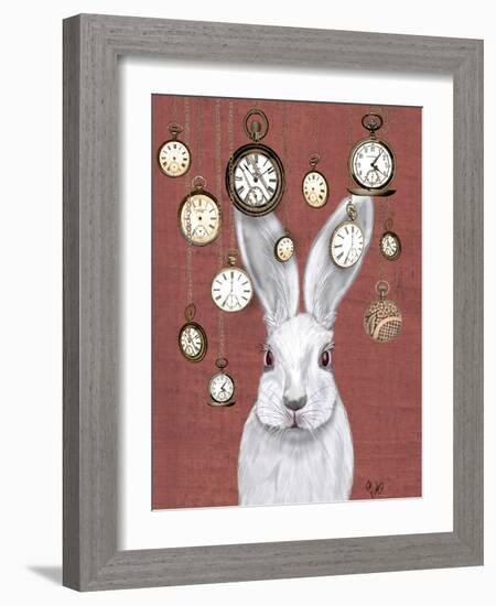 Rabbit Time-Fab Funky-Framed Art Print