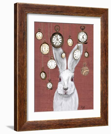 Rabbit Time-Fab Funky-Framed Art Print