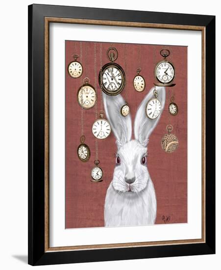 Rabbit Time-Fab Funky-Framed Art Print