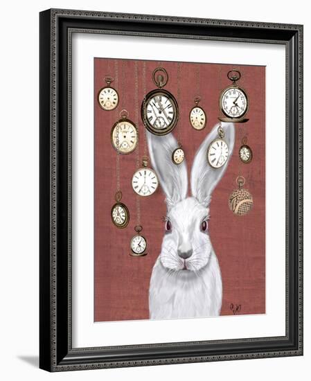 Rabbit Time-Fab Funky-Framed Art Print