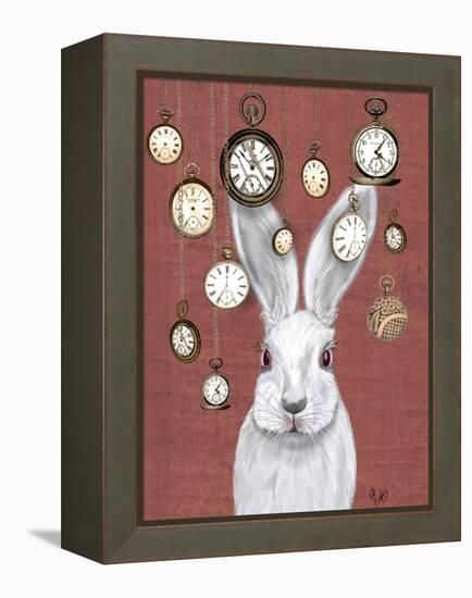 Rabbit Time-Fab Funky-Framed Stretched Canvas