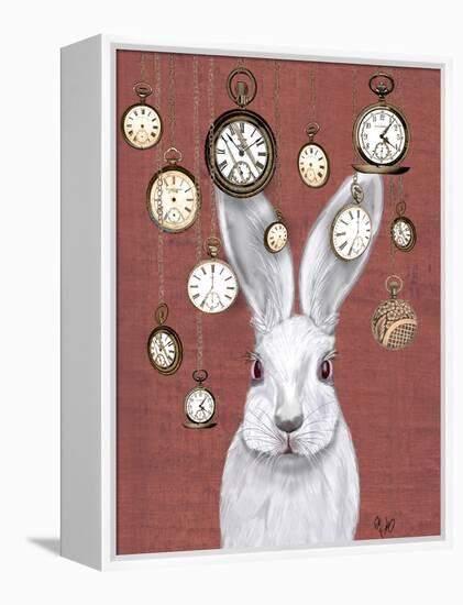 Rabbit Time-Fab Funky-Framed Stretched Canvas