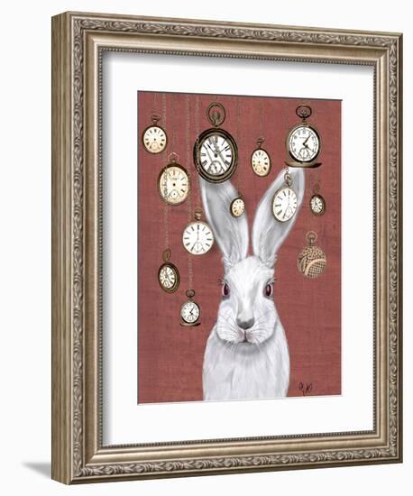 Rabbit Time-Fab Funky-Framed Art Print