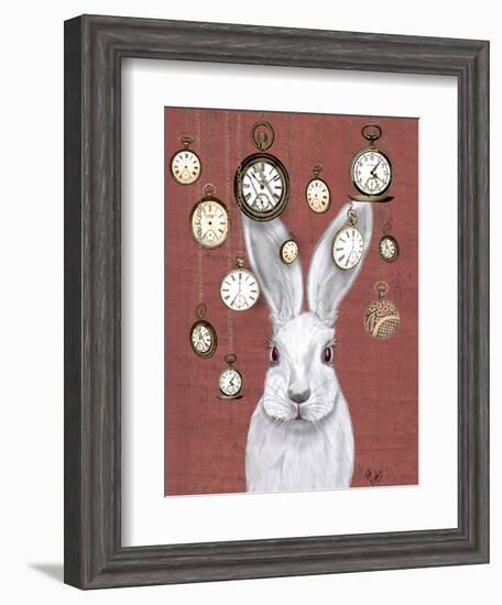 Rabbit Time-Fab Funky-Framed Art Print