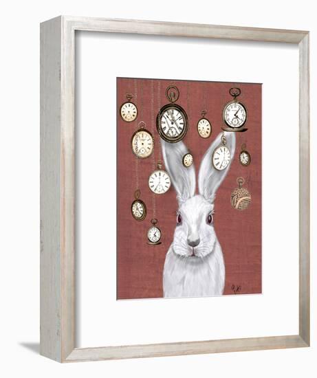 Rabbit Time-Fab Funky-Framed Art Print