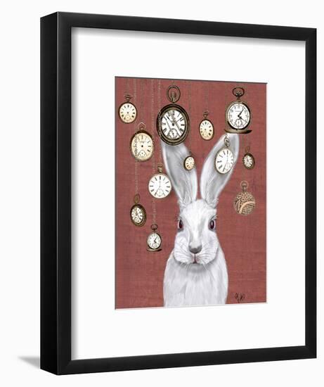 Rabbit Time-Fab Funky-Framed Art Print