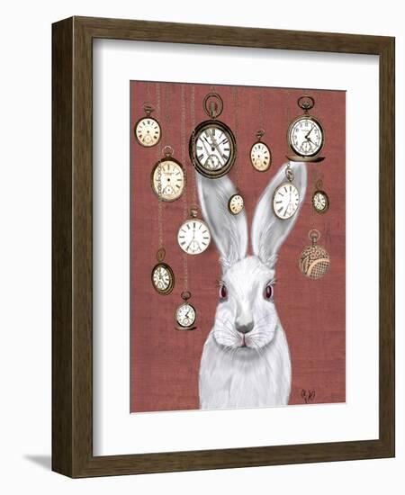 Rabbit Time-Fab Funky-Framed Art Print