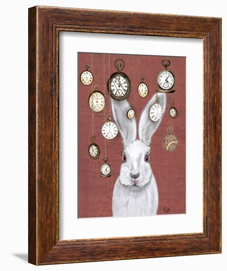 Rabbit Time-Fab Funky-Framed Art Print