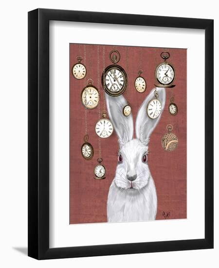 Rabbit Time-Fab Funky-Framed Art Print