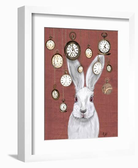 Rabbit Time-Fab Funky-Framed Art Print